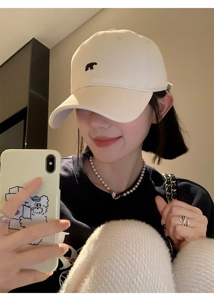 Cartoon Polar Bear Embroidery Baseball Cap