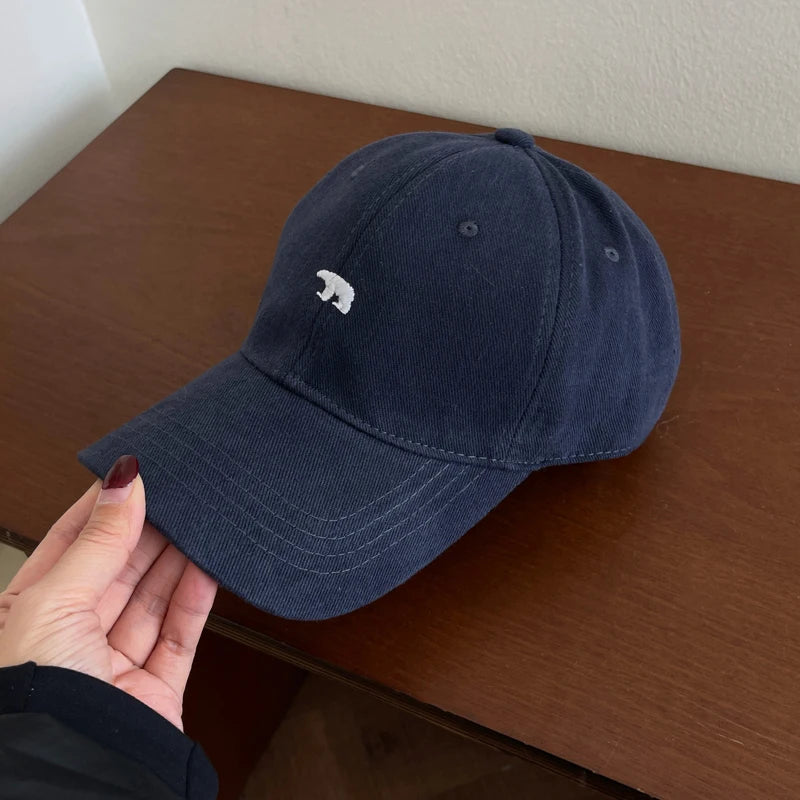Cartoon Polar Bear Embroidery Baseball Cap
