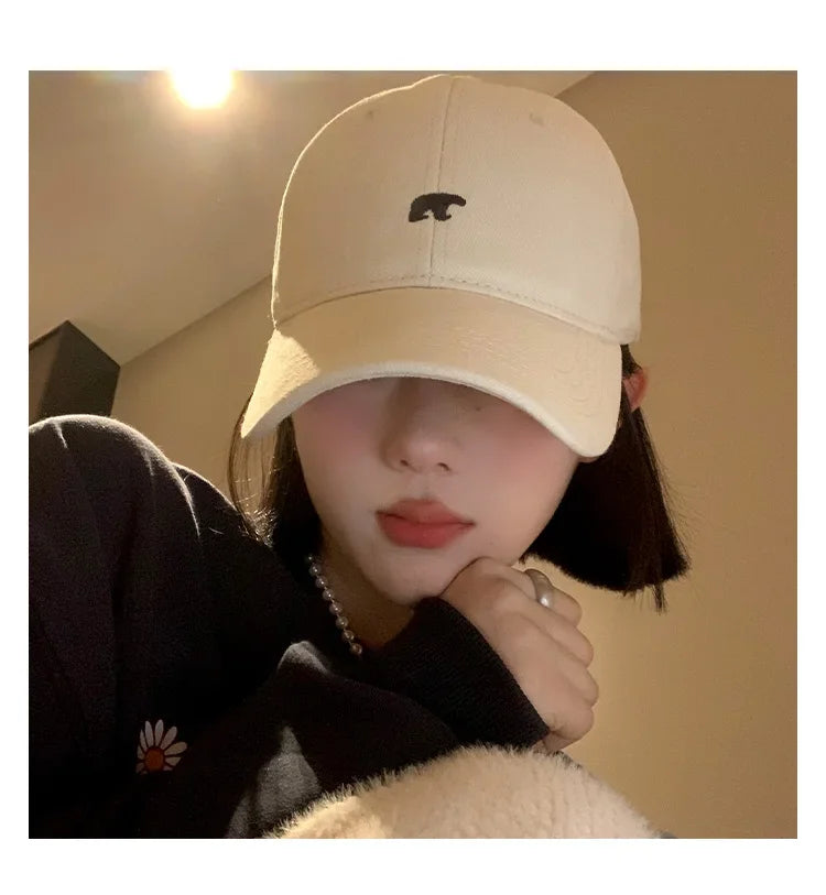 Cartoon Polar Bear Embroidery Baseball Cap