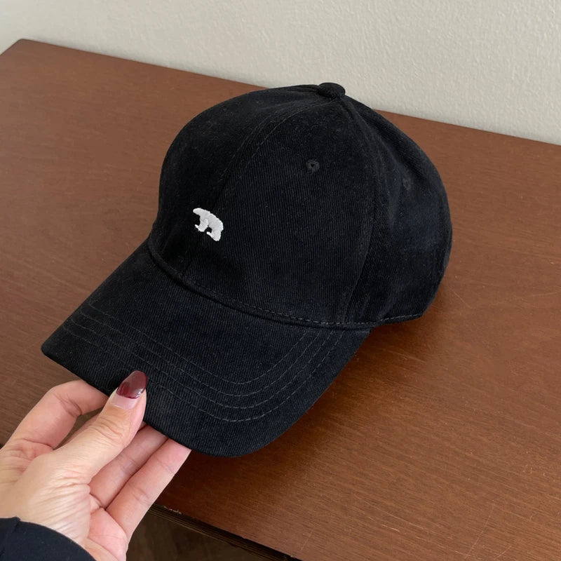 Cartoon Polar Bear Embroidery Baseball Cap