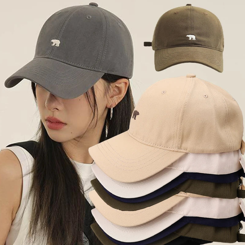 Cartoon Polar Bear Embroidery Baseball Cap