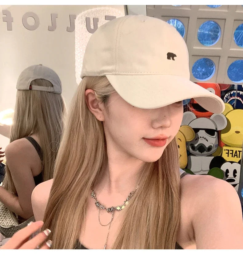 Cartoon Polar Bear Embroidery Baseball Cap