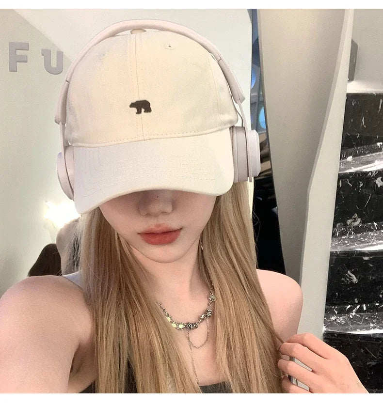 Cartoon Polar Bear Embroidery Baseball Cap